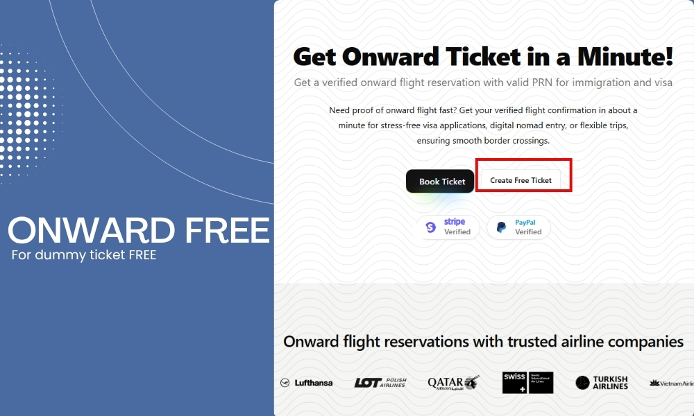 How to Get a Dummy Flight Ticket Free