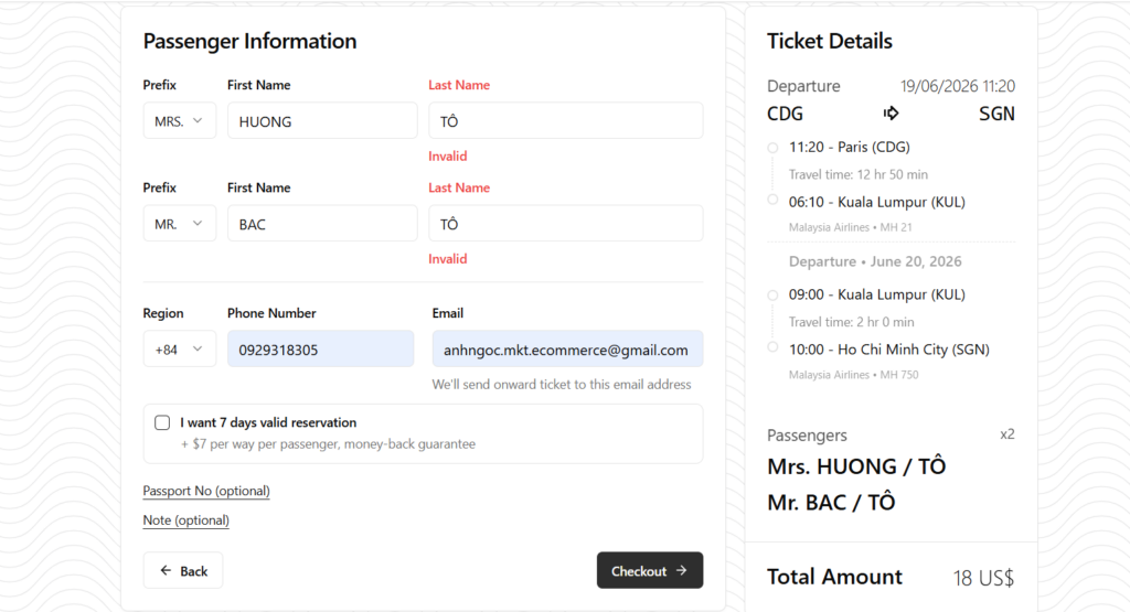 dummy ticket and fake flight ticket