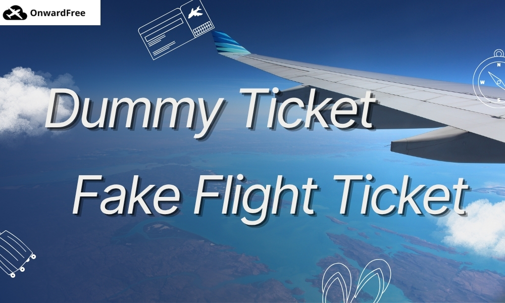 dummy ticket and fake flight ticket